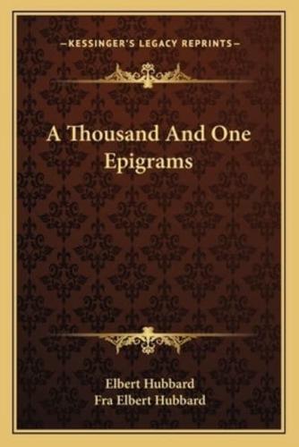 A Thousand And One Epigrams