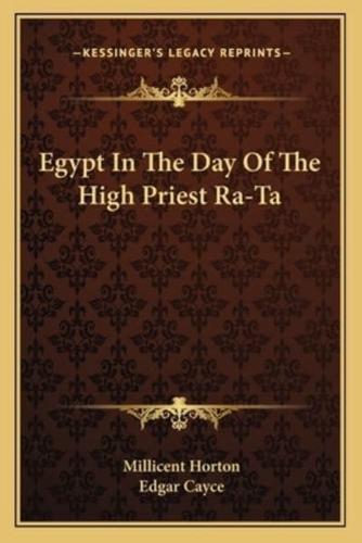 Egypt In The Day Of The High Priest Ra-Ta