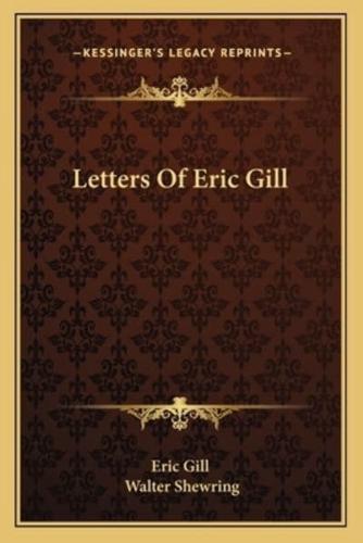 Letters Of Eric Gill