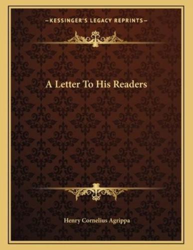 A Letter to His Readers