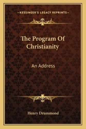 The Program Of Christianity