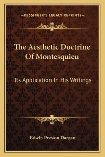 The Aesthetic Doctrine Of Montesquieu