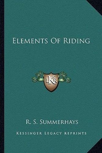 Elements Of Riding