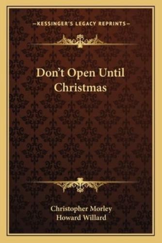 Don't Open Until Christmas