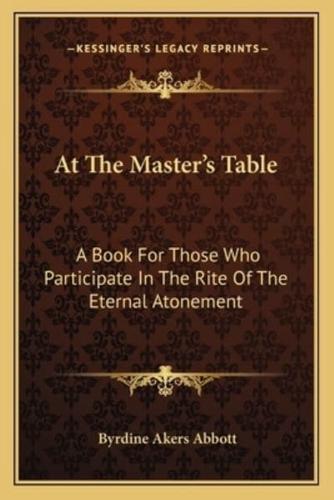 At The Master's Table