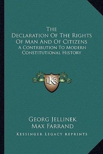 The Declaration Of The Rights Of Man And Of Citizens