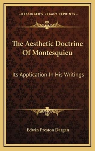 The Aesthetic Doctrine Of Montesquieu