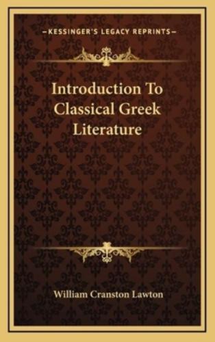 Introduction to Classical Greek Literature