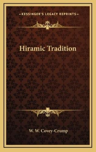 Hiramic Tradition