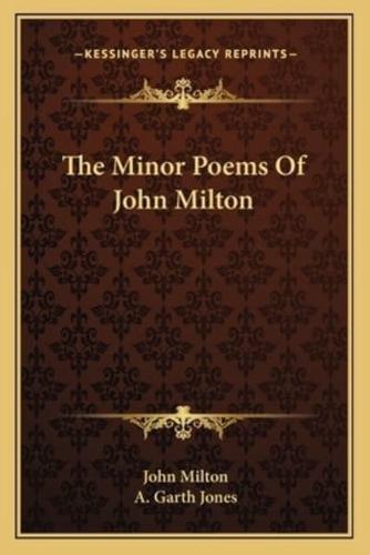 The Minor Poems Of John Milton
