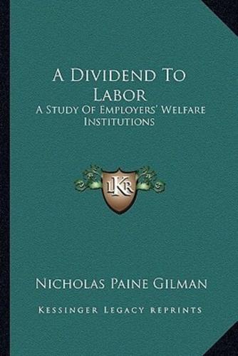 A Dividend To Labor