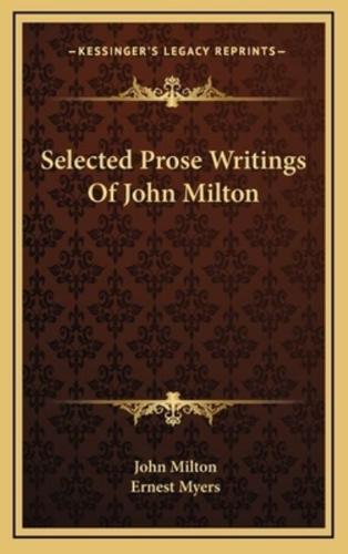 Selected Prose Writings Of John Milton