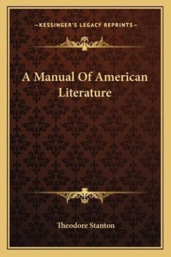 A Manual Of American Literature