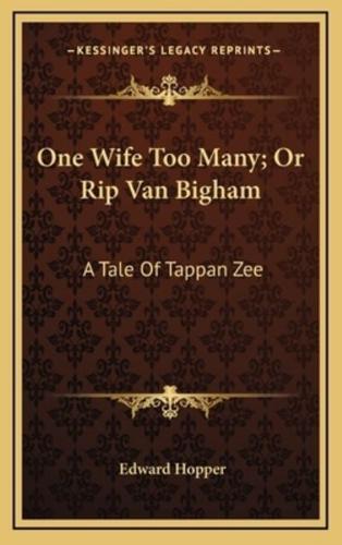 One Wife Too Many; Or Rip Van Bigham