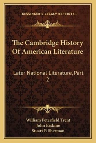 The Cambridge History Of American Literature