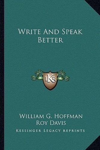 Write And Speak Better