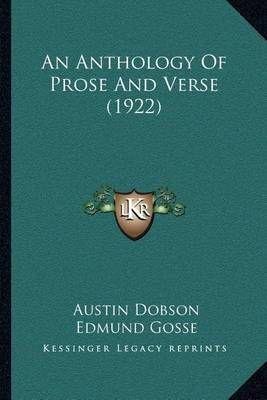 An Anthology Of Prose And Verse (1922)