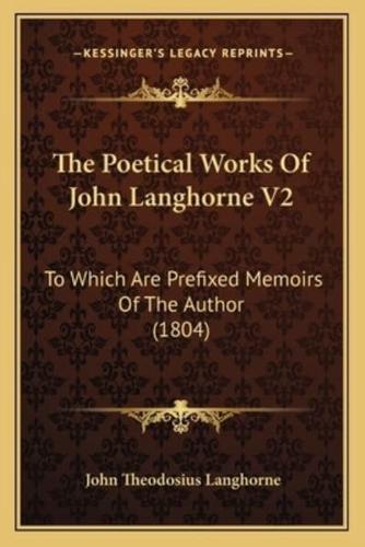 The Poetical Works Of John Langhorne V2