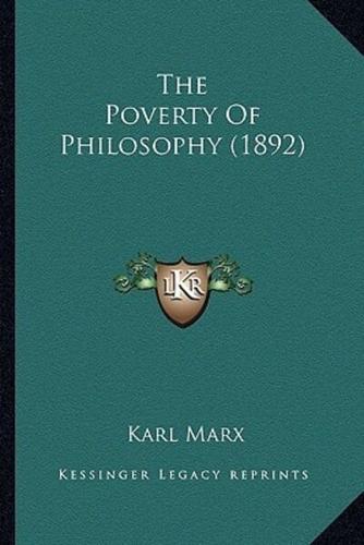 The Poverty Of Philosophy (1892)