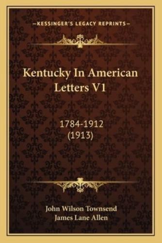 Kentucky In American Letters V1