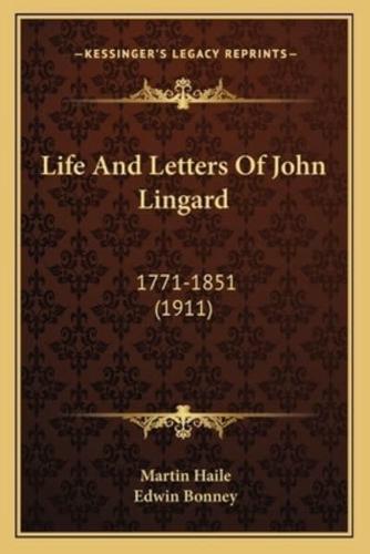 Life And Letters Of John Lingard