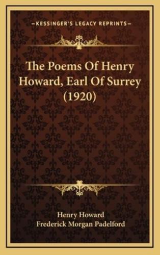 The Poems of Henry Howard, Earl of Surrey (1920)