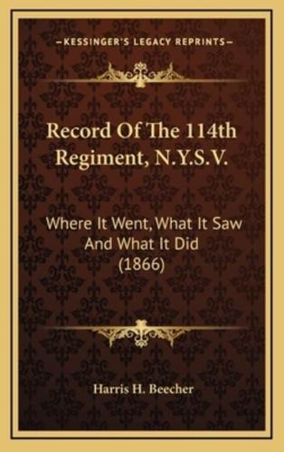 Record of the 114th Regiment, N.Y.S.V.