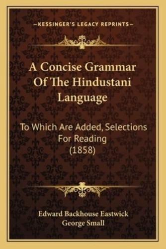 A Concise Grammar Of The Hindustani Language