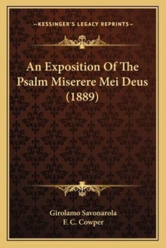 An Exposition Of The Psalm Miserere Mei Deus (1889)