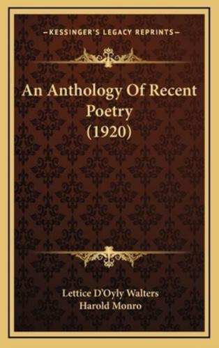 An Anthology of Recent Poetry (1920)