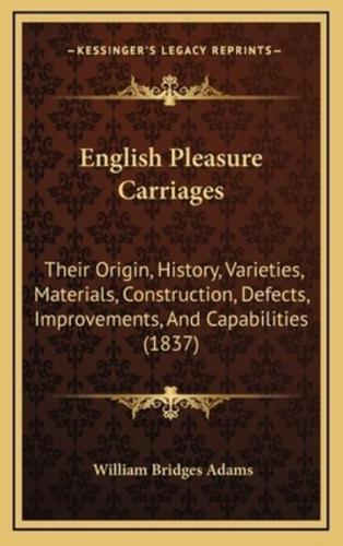 English Pleasure Carriages