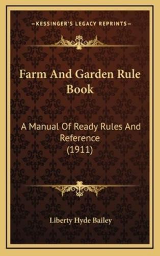 Farm And Garden Rule Book