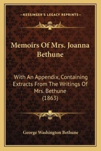 Memoirs Of Mrs. Joanna Bethune