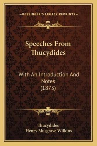 Speeches From Thucydides