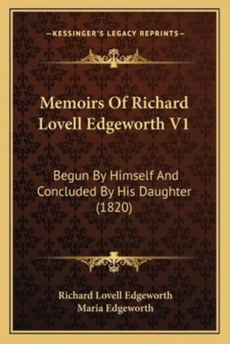 Memoirs Of Richard Lovell Edgeworth V1