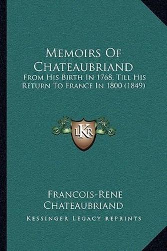 Memoirs of Chateaubriand