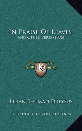 In Praise of Leaves