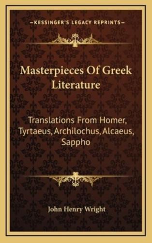 Masterpieces Of Greek Literature