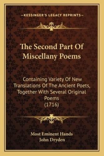 The Second Part Of Miscellany Poems