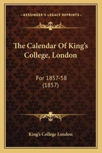 The Calendar of King's College, London