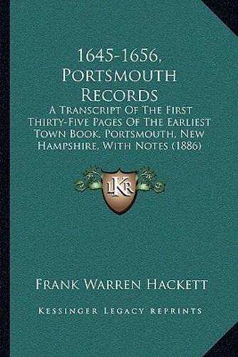 1645-1656, Portsmouth Records
