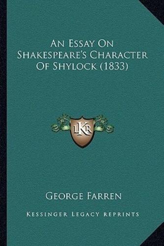 An Essay On Shakespeare's Character Of Shylock (1833)