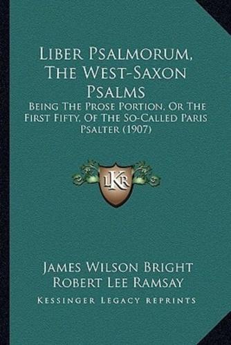 Liber Psalmorum, The West-Saxon Psalms