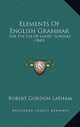 Elements Of English Grammar