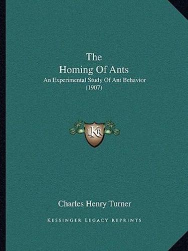 The Homing Of Ants