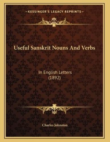 Useful Sanskrit Nouns And Verbs
