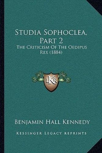 Studia Sophoclea, Part 2