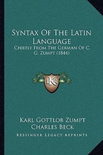 Syntax Of The Latin Language