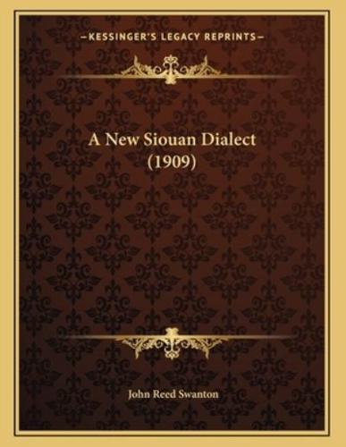 A New Siouan Dialect (1909)