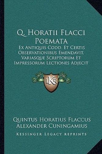 Q. Horatii Flacci Poemata